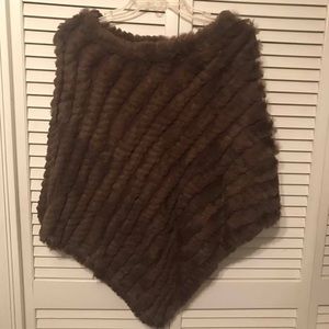 Rabbit Fur Poncho